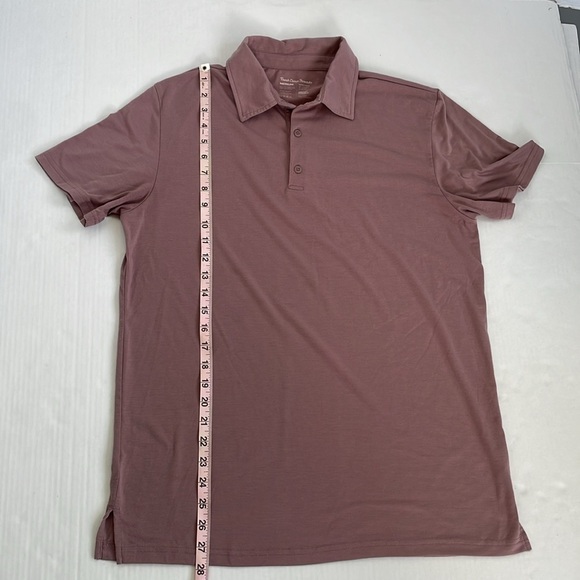 Fresh Clean Threads Pink Mauve Brown Polo Shirt Classic Collar Short Sleeves M - Picture 12 of 14